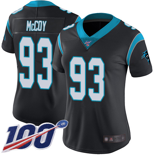 Carolina Panthers Limited Black Women Gerald McCoy Home Jersey NFL Football #93 100th Season Vapor Untouchable